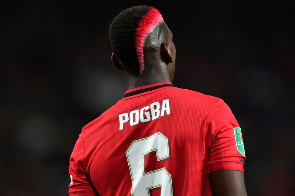 Pogba no fue capitán ante el Rochdale. AFP