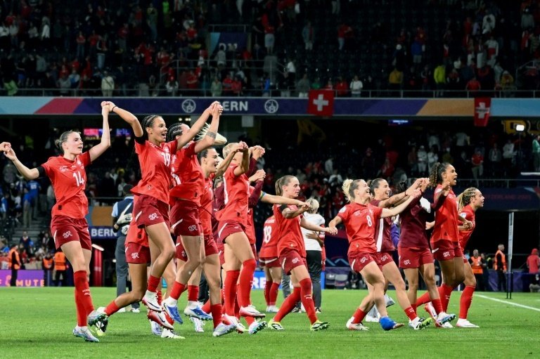 The Swiss sit second, three points behind Norway. AFP