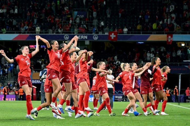 The Swiss sit second, three points behind Norway. AFP