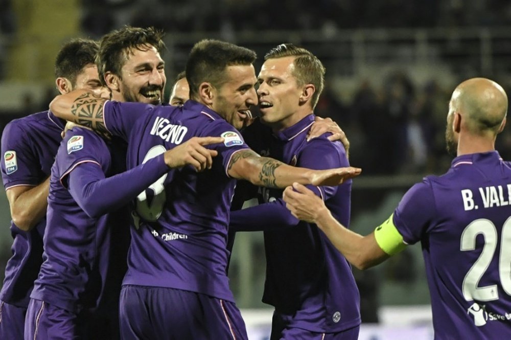 A Fiorentina bateu a Lazio por três bolas a duas. AFP