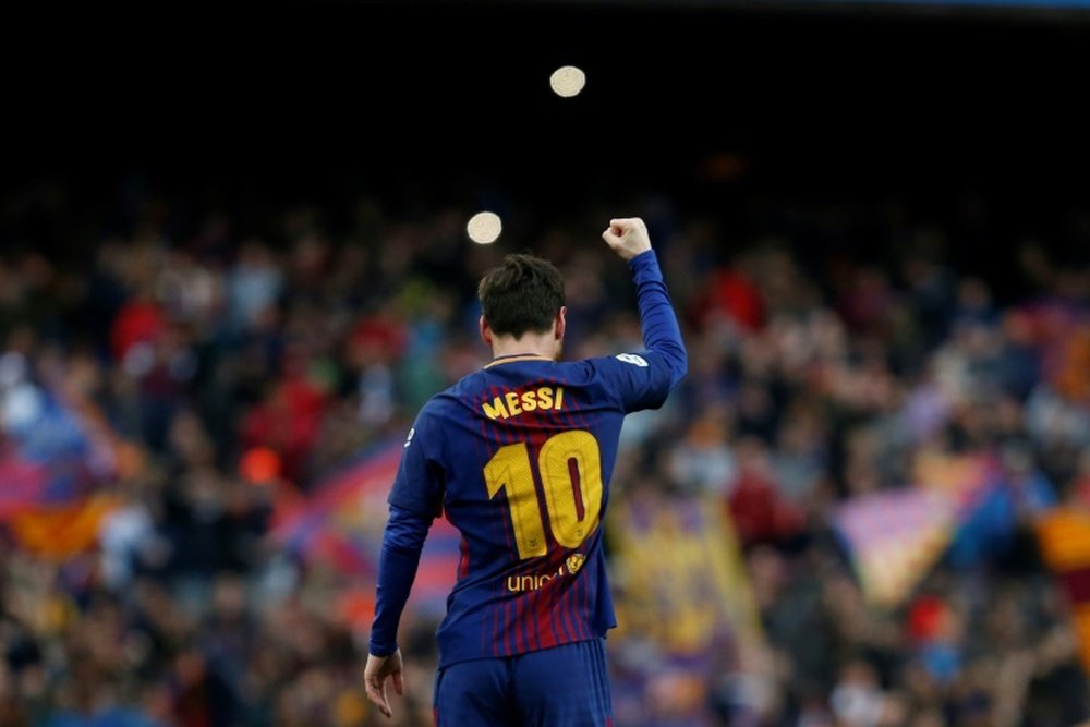 600 buts en carrière pour Messi. AFP