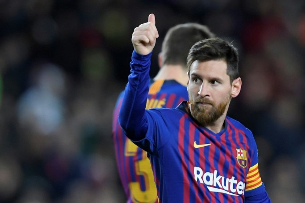 Messi se apunta a la remontada. AFP