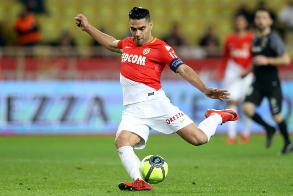 Falcao's brace means Monaco will face PSG in the final. AFP