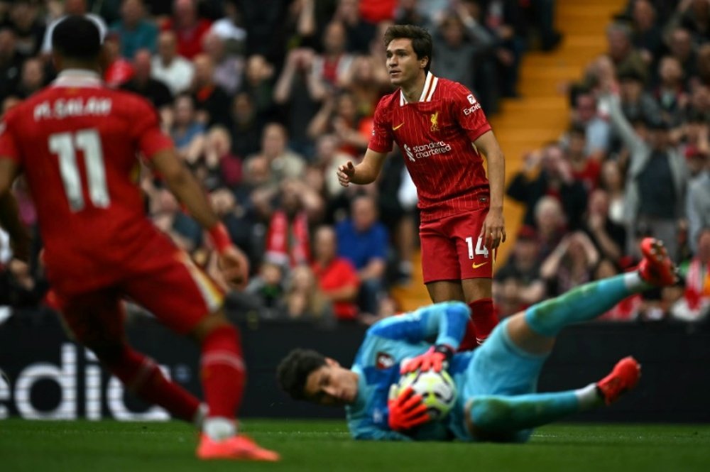 Chiesa has shown flashes of brilliance during his time at Anfield. AFP
