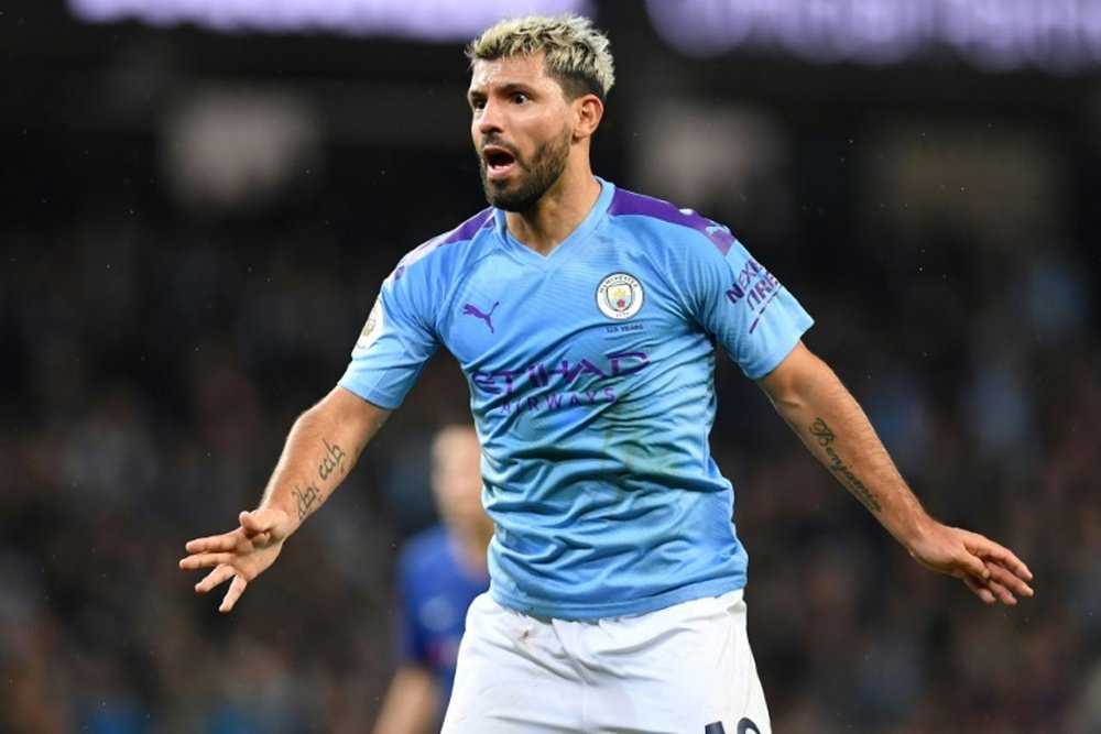 Aguero got on the scoresheet in Man City's comfortable 4-1 win over Port Vale. AFP