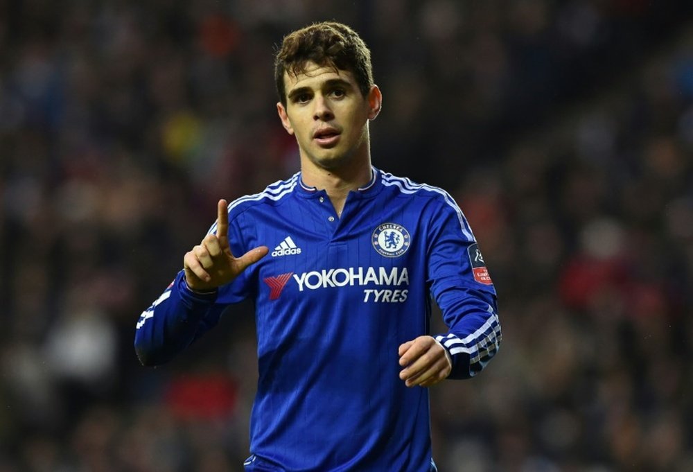 Brazilian midfielder Oscar joined Chelsea after a £25m transfer from Internacional in 2012. AFP