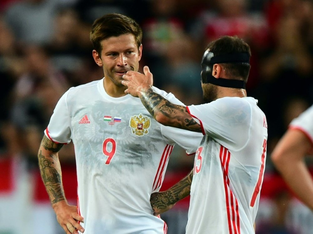 Smolov is Russia's first-choice striker going into the World Cup. AFP