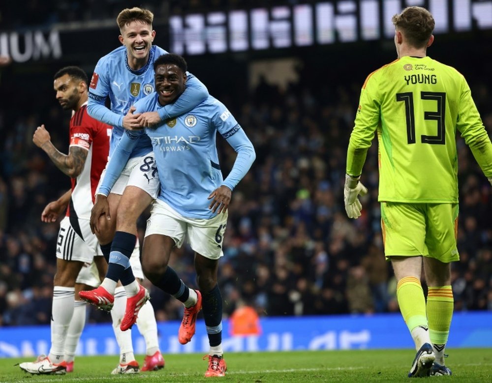 Man City beat Salford City 8-0 in the FA Cup third round on Saturday. AFP