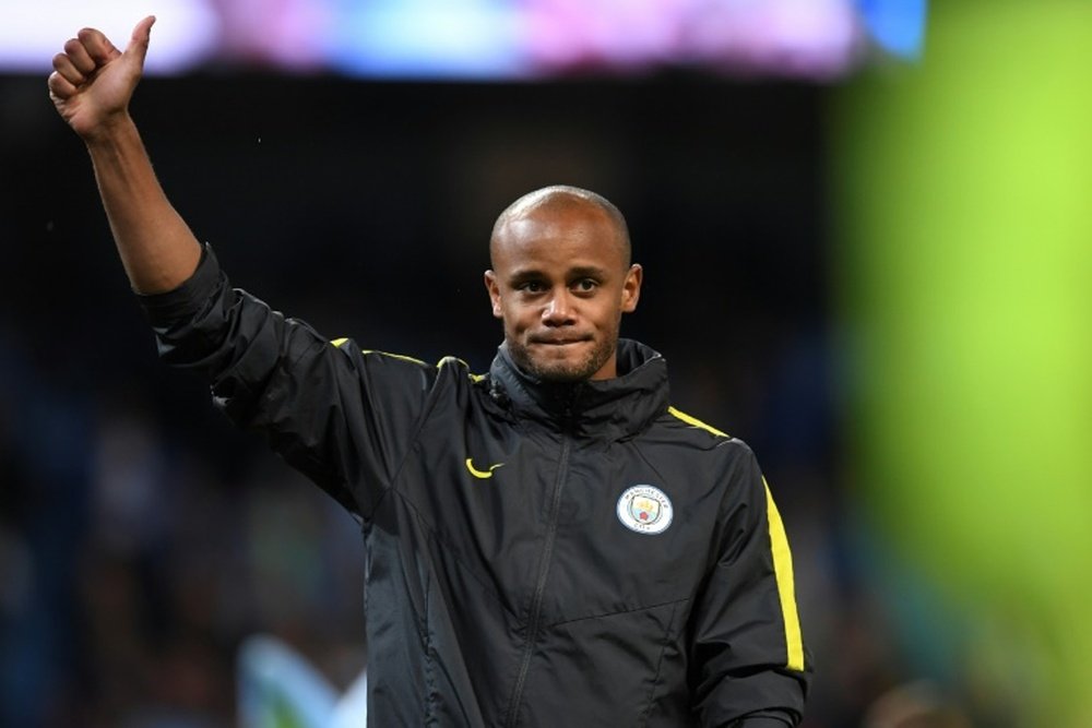 Manchester City's Belgian captain Vincent Kompany suffered a calf injury on international duty. AFP