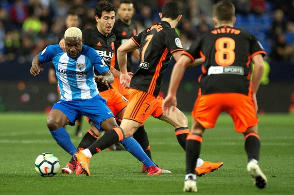 Ideye is determined to shine for Malaga. AFP