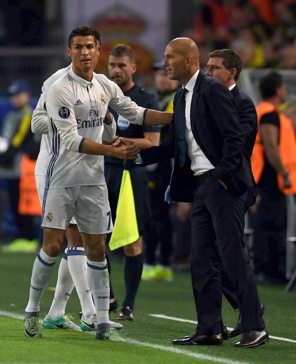 Zidane tirou CR7 aos 78 minutos do jogo com o Athletic. AFP