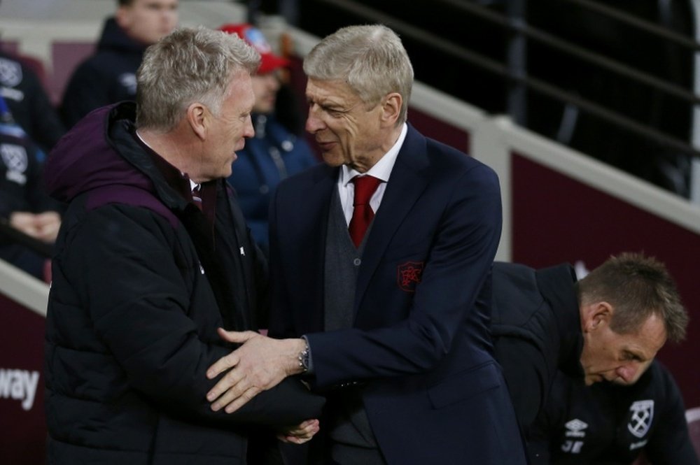 Moyes will be the first manager to take on Wenger after his announcement. AFP