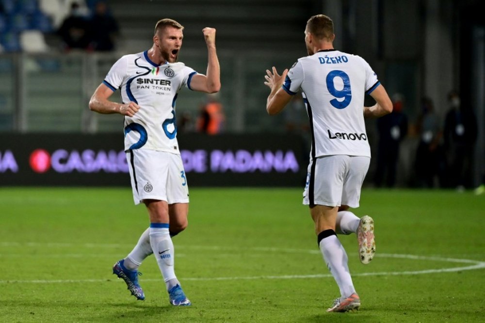 Dzeko changed the game coming off the bench. AFP