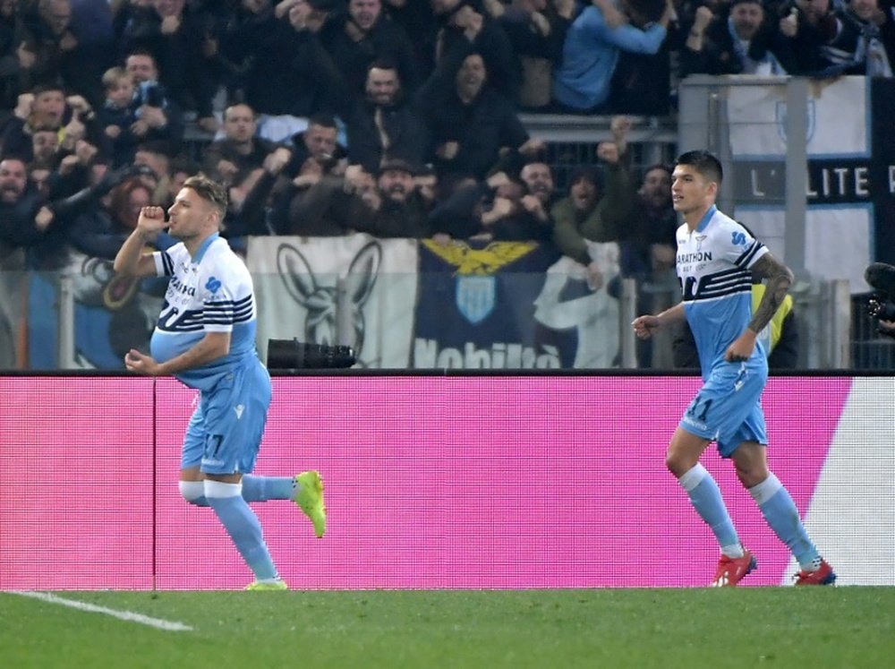 Immobile anotó uno de los goles de la Lazio. AFP