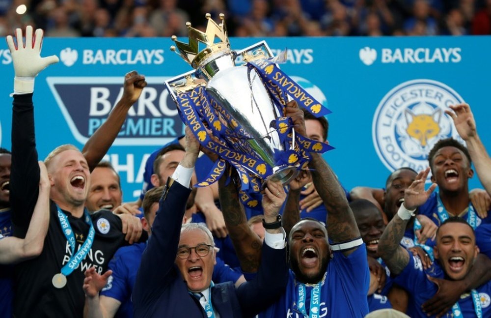 A histórica temporada do Leicester com Ranieri. AFP