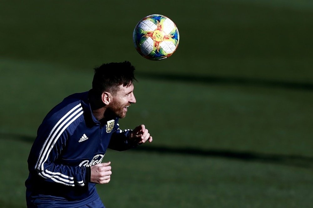 Messi seguirá tentanto pela seleção apesar do púbis. AFP
