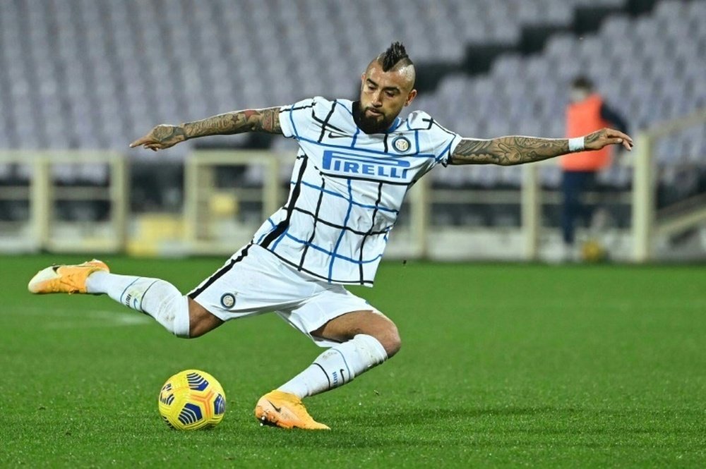 Vidal se incorporó a los entrenamientos con el Inter. AFP