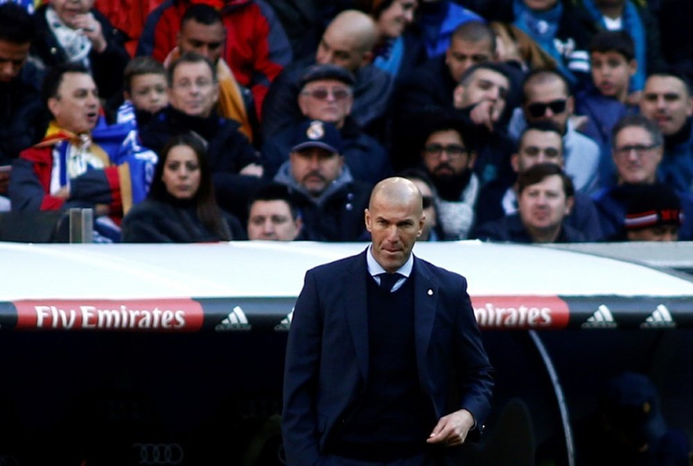 Zidane no cambió nada hasta el minuto 76 en Balaídos. AFP