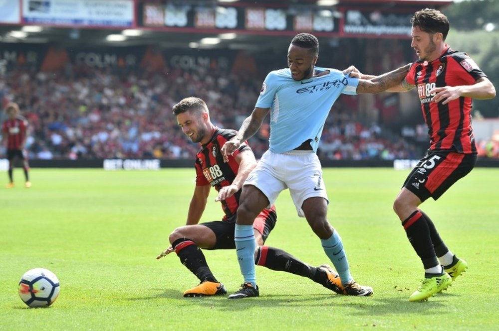 Raheem Sterling was City's matchwinner. AFP