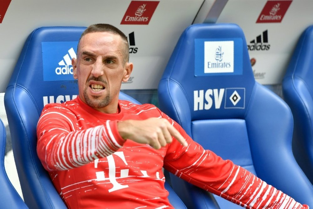 Bayern Munichs French midfielder Franck Ribery has been sent off six times in his career. AFP
