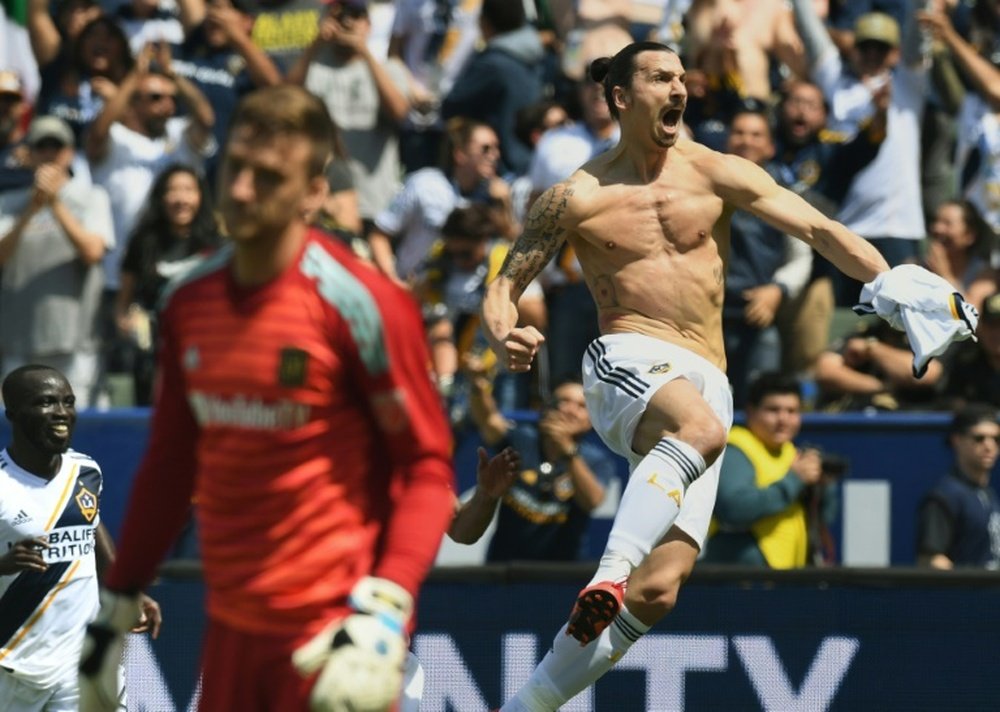 Ibrahimovic scored twice after coming off the bench. AFP