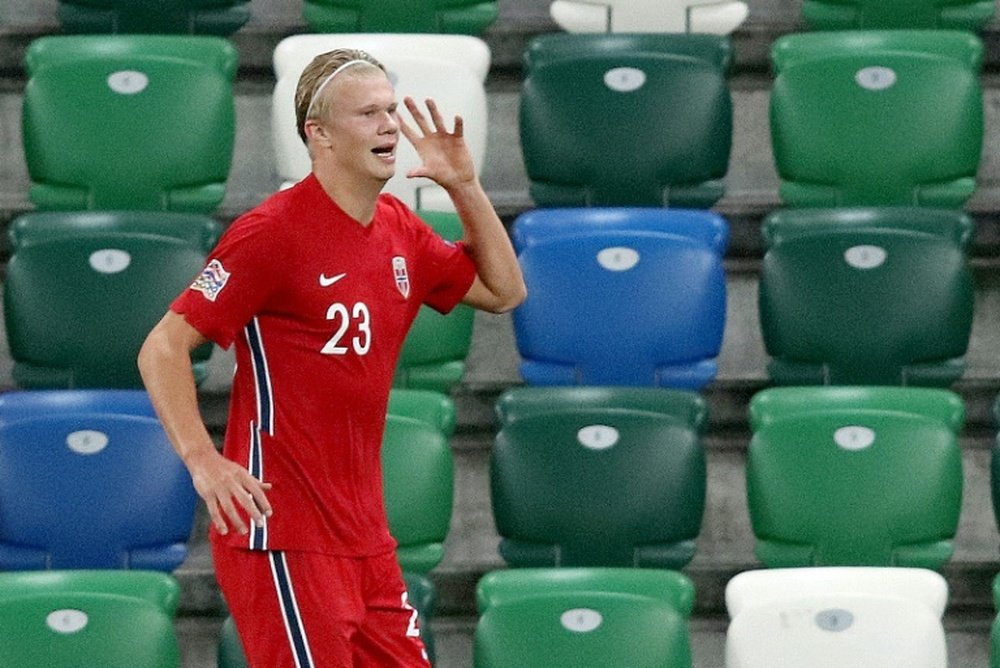 Erling Haaland will not be playing at the Euros next summer. AFP