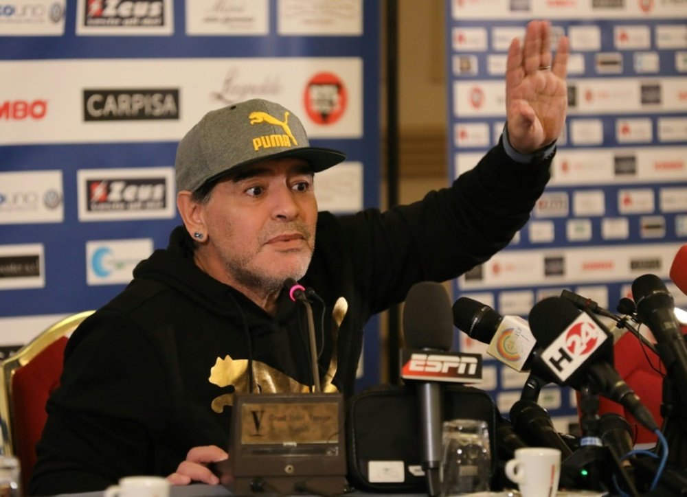 Maradona was served with a tax bill of around €39m four years ago when he returned to Italy. AFP