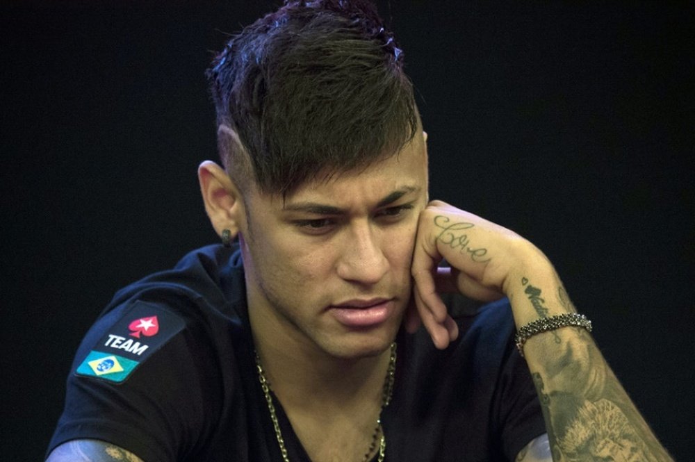 Neymar, pictured here on July 26, 2015, will be out of football action for two weeks due to mumps