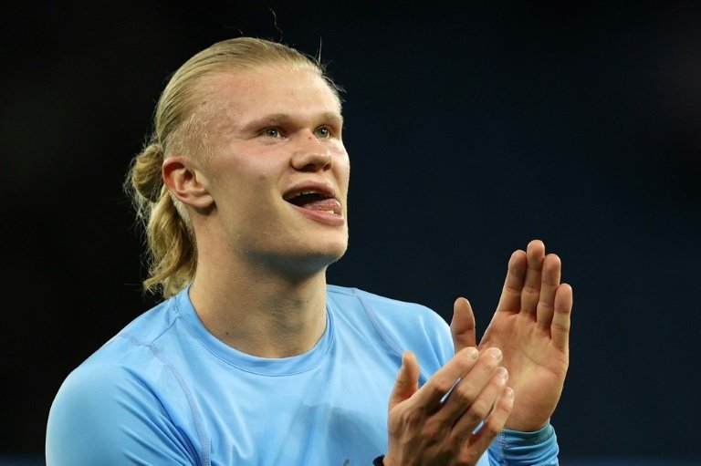 Haaland has a contract with Manchester City until 2027. AFP