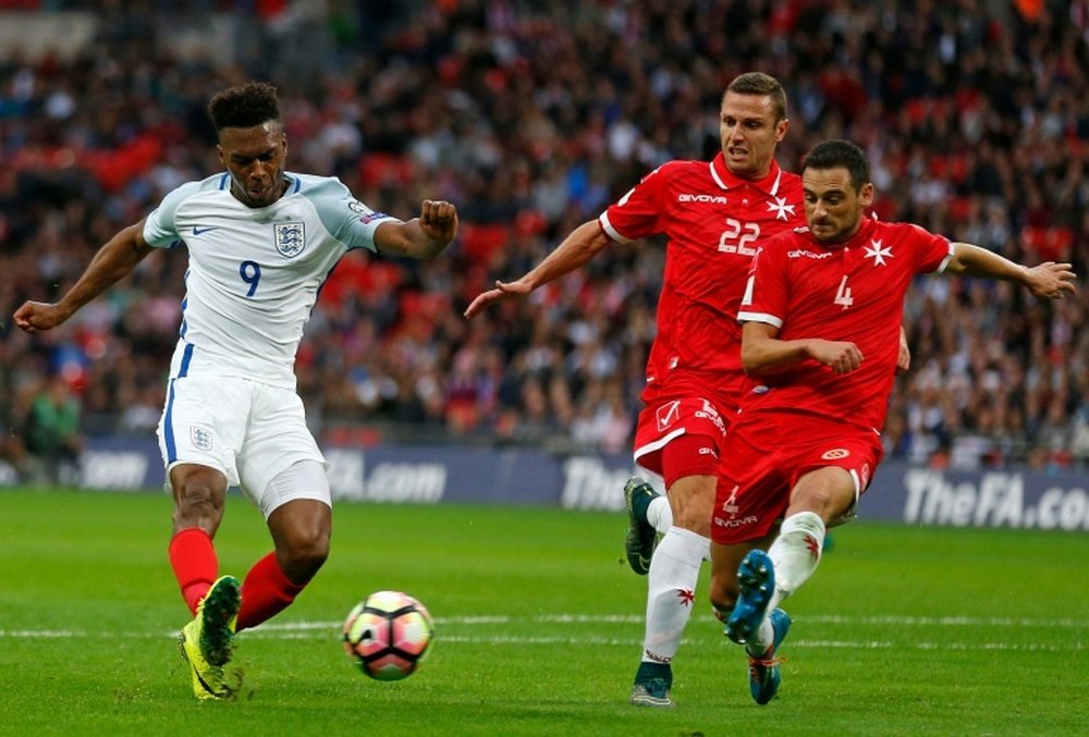 Sturridge (L) has scored two goals in three games under Southgate. AFP