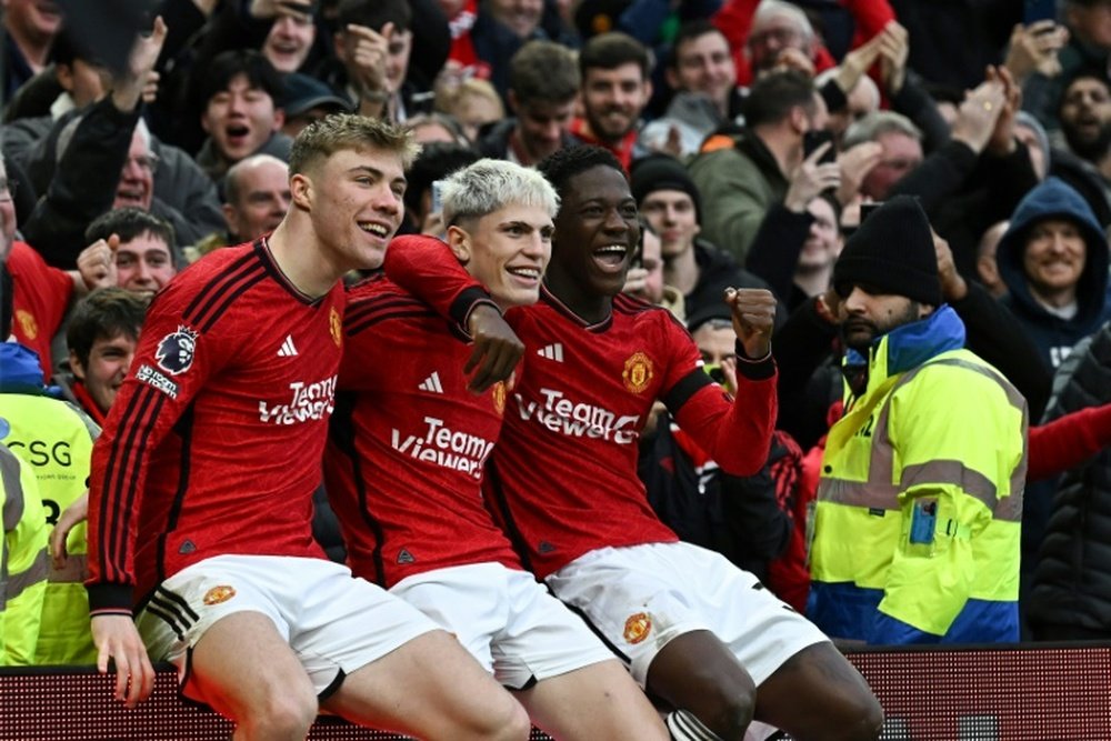 Garnacho and Hojlund scored for United on Sunday. AFP