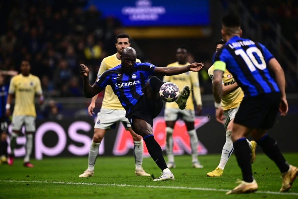 Lukaku marcó el gol de la victoria para el Inter. AFP