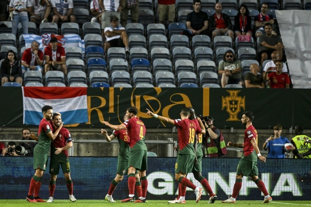 Le Portugal inflige un historique 9-0 au Luxembourg. AFP