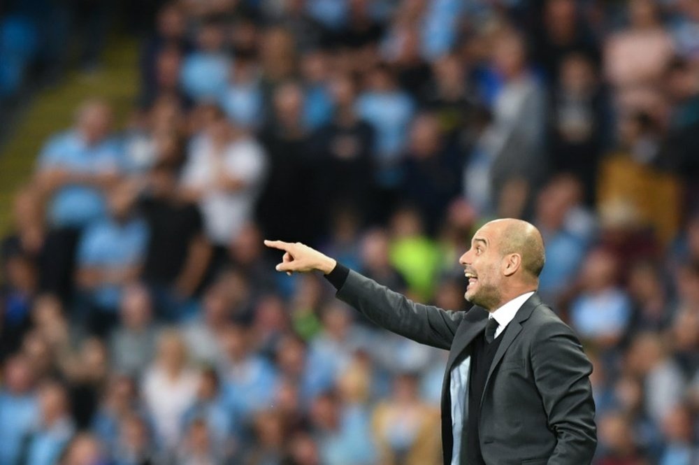 Manchester Citys manager Pep Guardiola, pictured on August 24, 2016, will also come up against Barcelona, Borussia Moenchengladbach and Celtic in Group CÂ of the Champions League