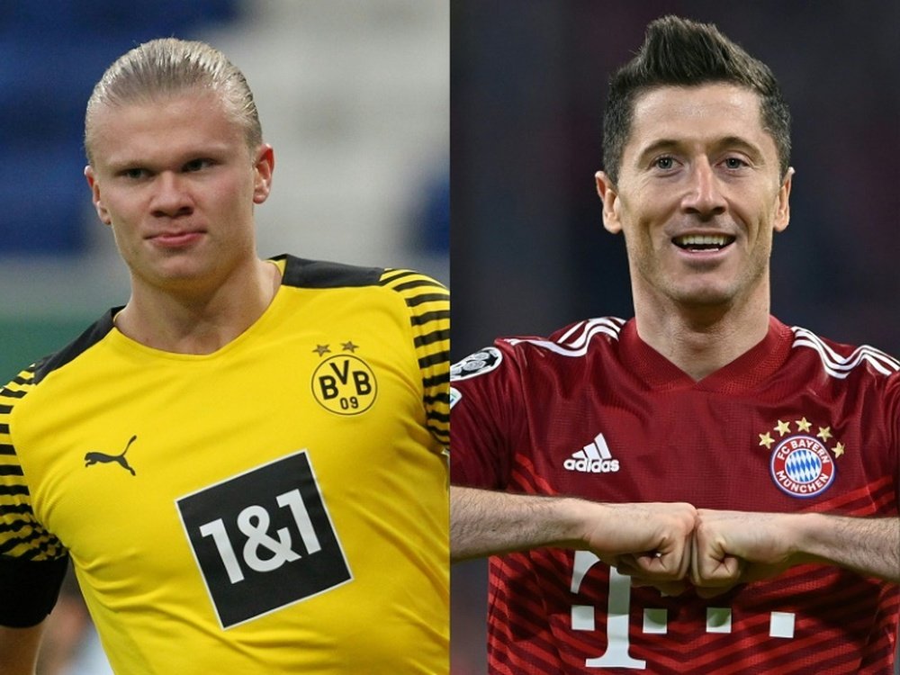 Haaland y Lewandowski no están más en la Bundesliga. AFP