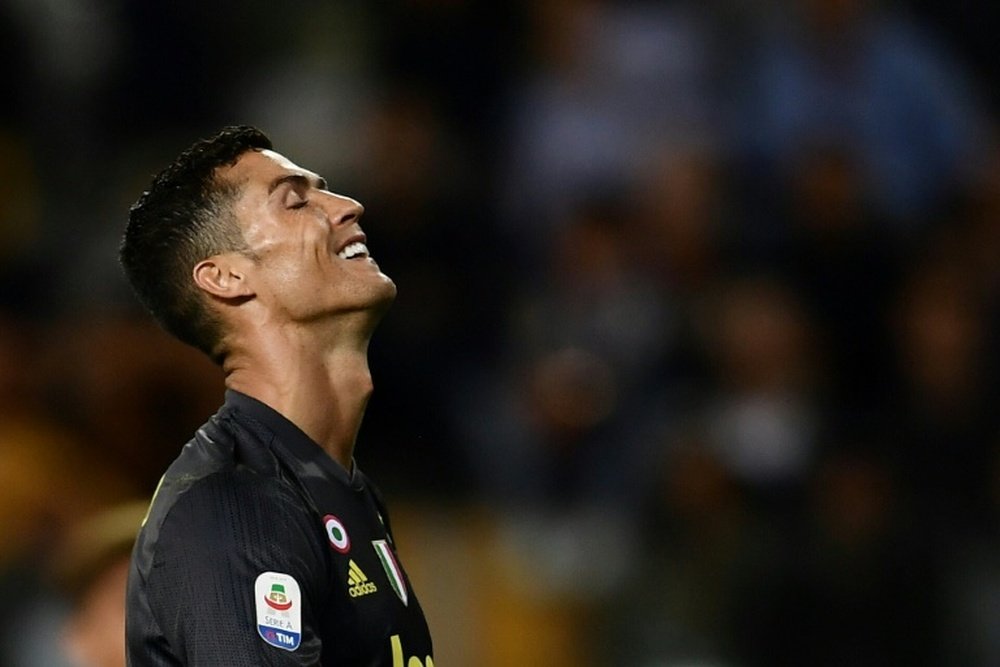 Cristiano ainda não balançou as redes na Itália. AFP