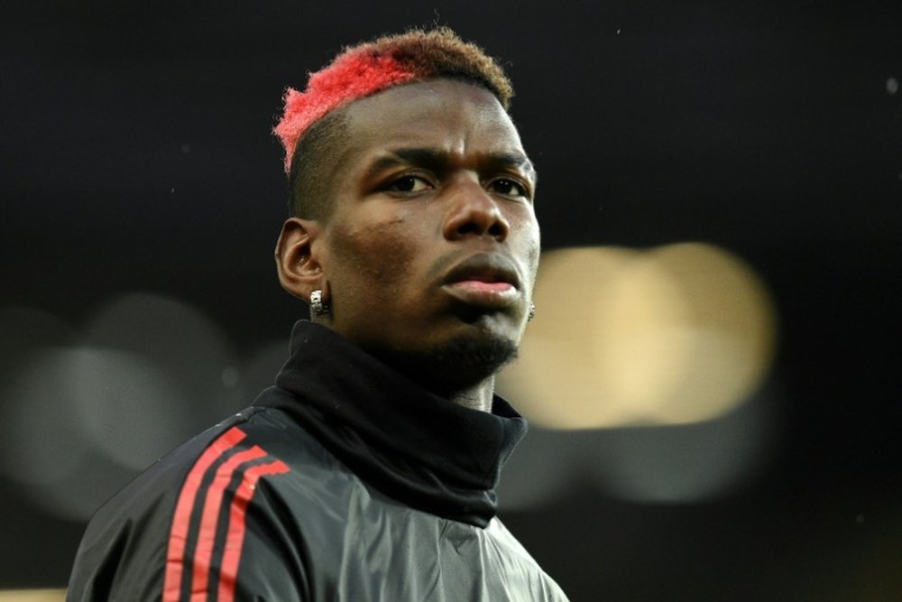 Pogba is recovering from a hamstring injury. AFP