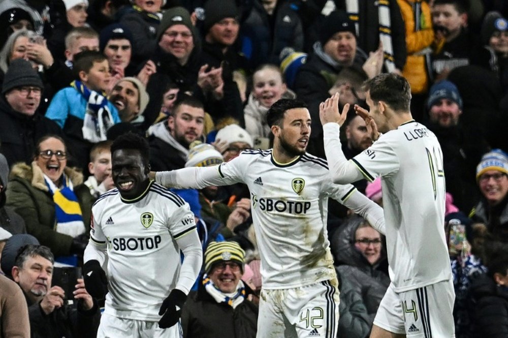 El Leeds empató contra el Brentford. AFP