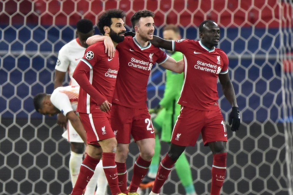L'effectif de Liverpool s'unit contre la Superligue européenne. AFP