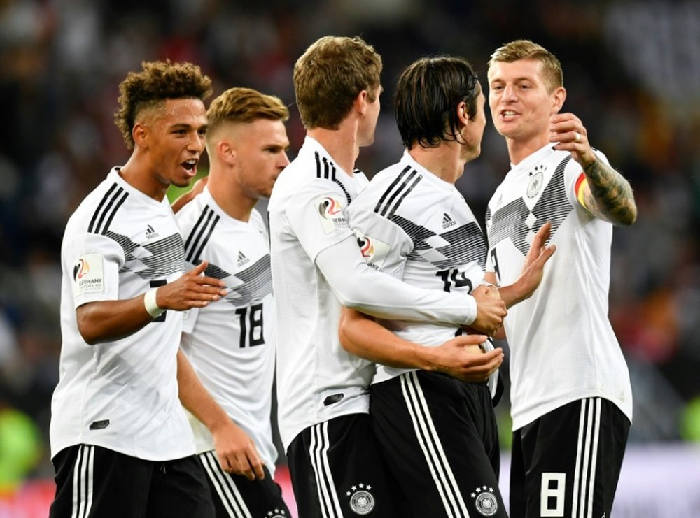 Schulz's last minute goal gave Germany the win. AFP