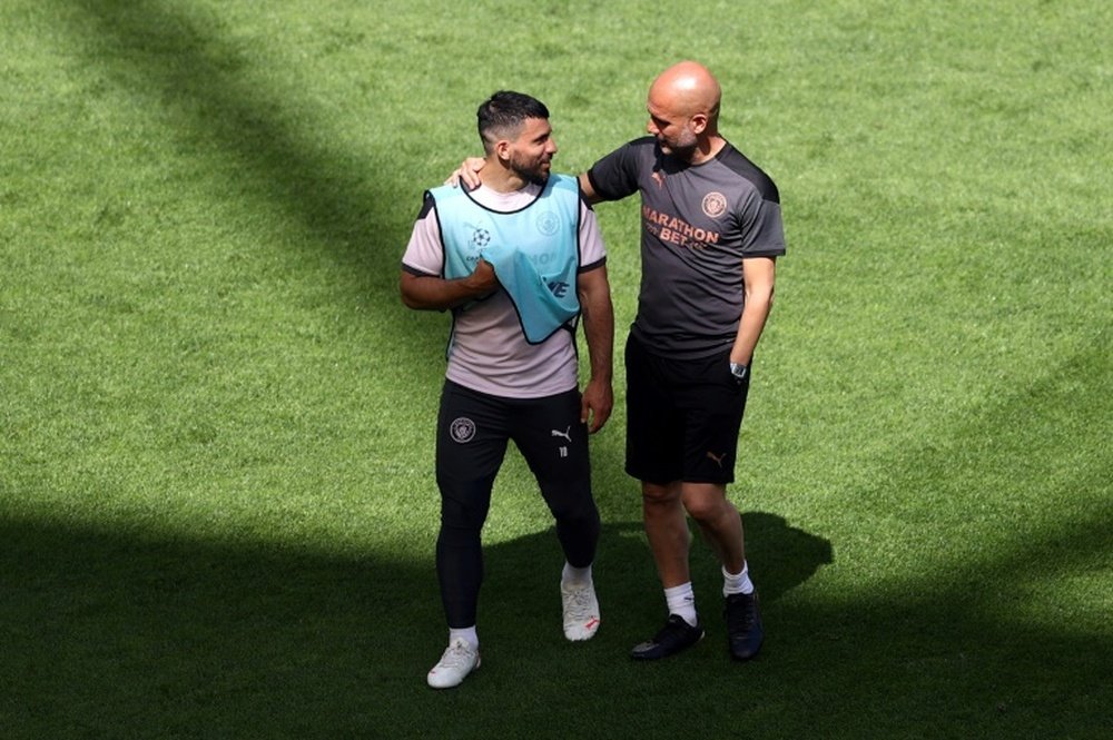 Aguero showered Guardiola with praise. AFP
