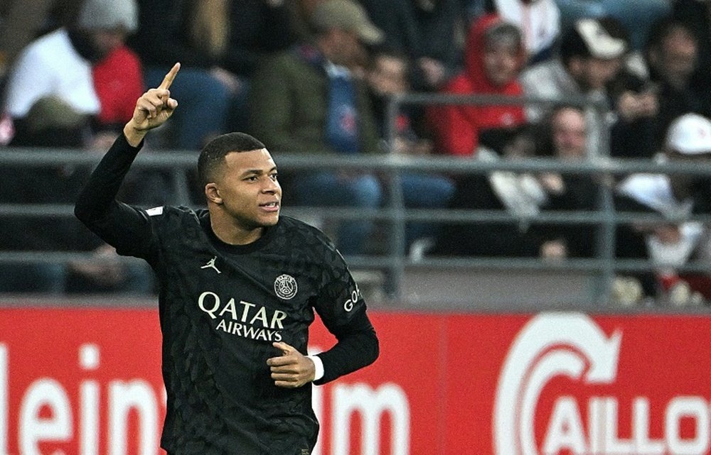 Kylian Mbappe continues to break all records in the Ligue 1. AFP