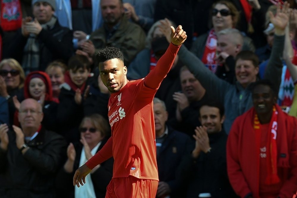Liverpool's Daniel Sturridge was forced to celebrate alone after EL semi-final against Villarreal