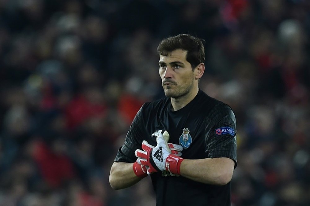 Iker Casillas vibrou com a vitória frente ao Benfica. AFP