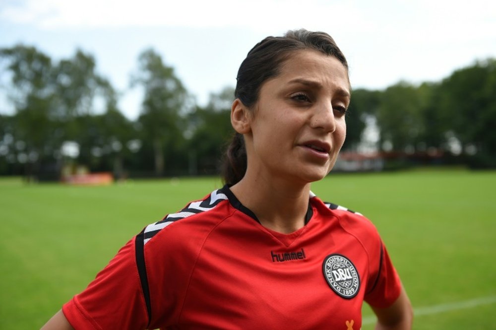 Nadia Nadim has handed in her transfer request at Manchester City. AFP