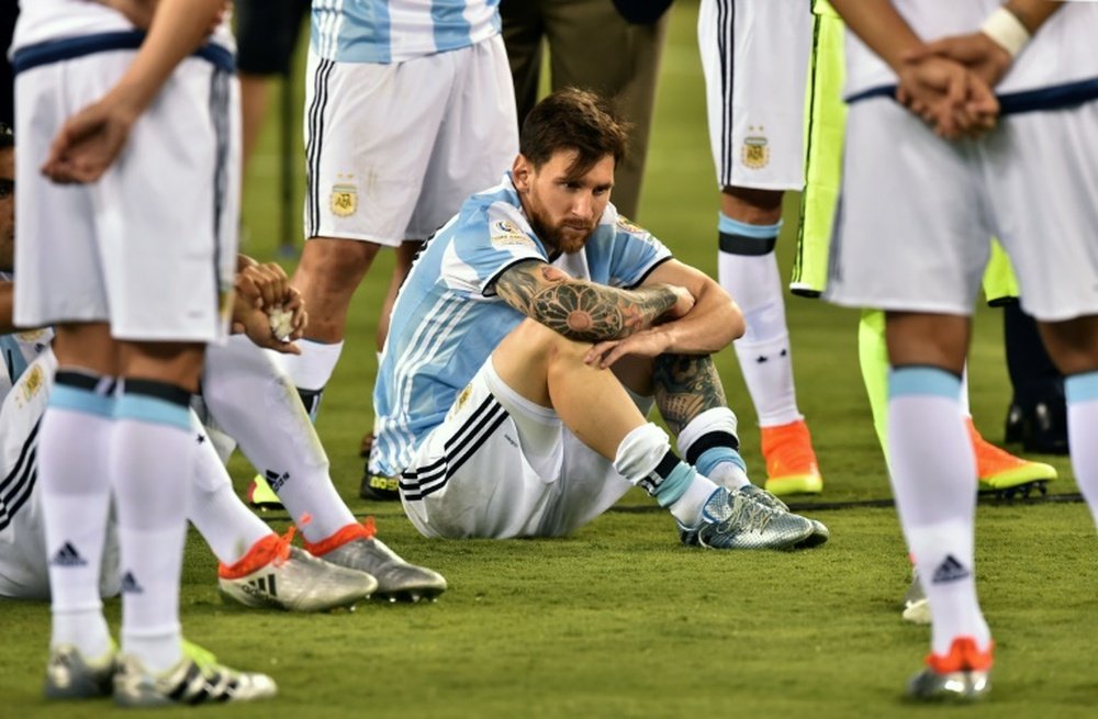 La final ante Chile fue uno de los peores momentos de la carrera de su carrera. AFP