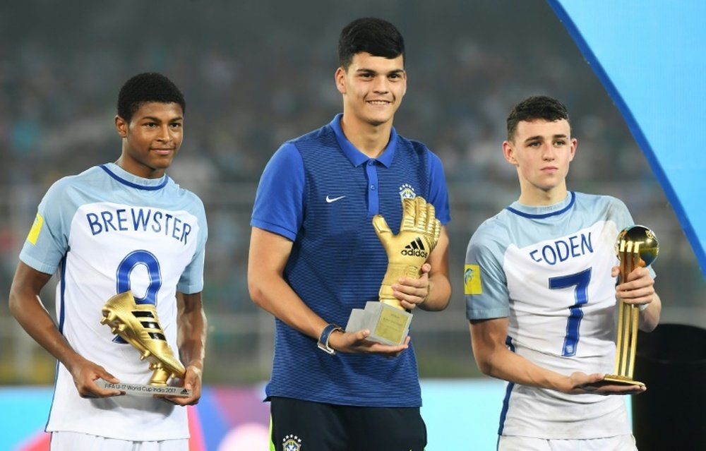 Foden won the U-17 World Cup Man of the Tournament award. AFP