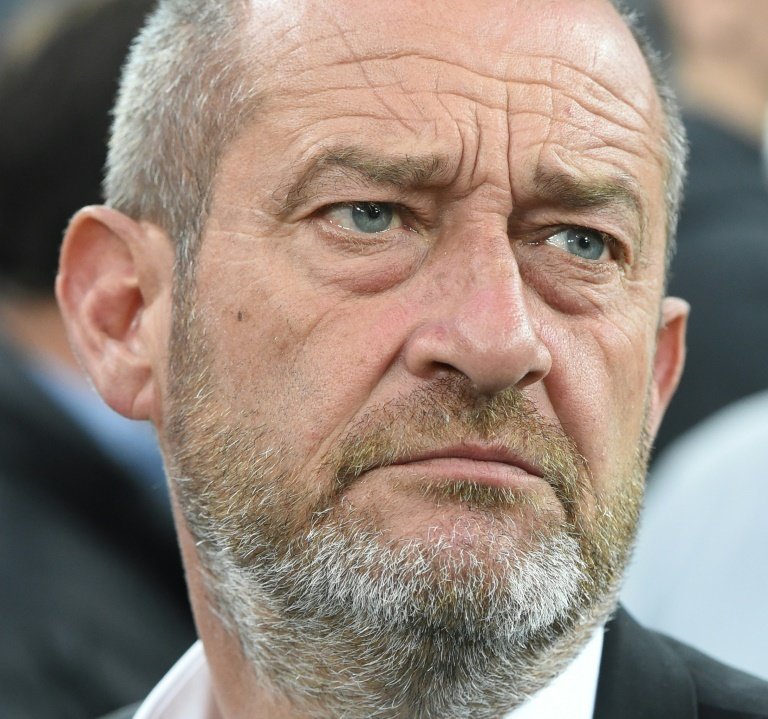 Olympique de Marseilles general director Philippe Perez attends the French L1 football match between Olympique of Marseille and Paris Saint-Germain in Marseille on April 5, 2015