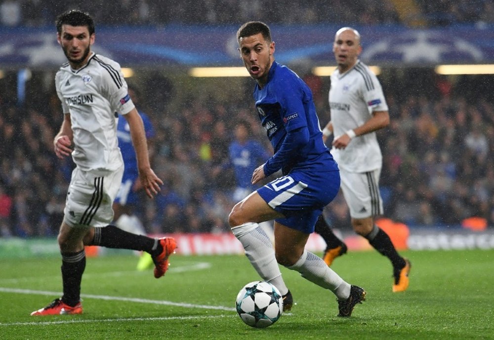 Hazard will play against Nottingham Forrest on Wednesday. AFP