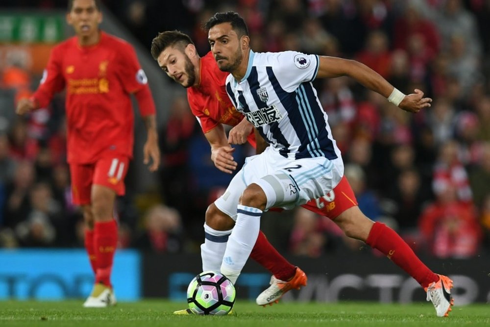 Chadli quiere marcharse del West Bromwich Albion. AFP